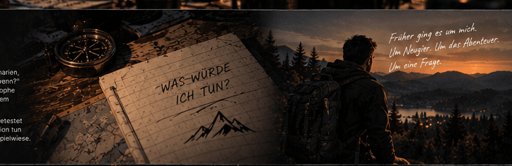Notizbuch, Karte und Kompass